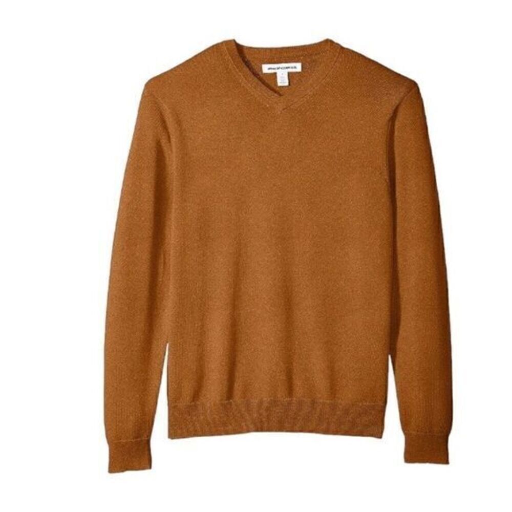 Men's V-Neck Sweater XXL Toffee Brown